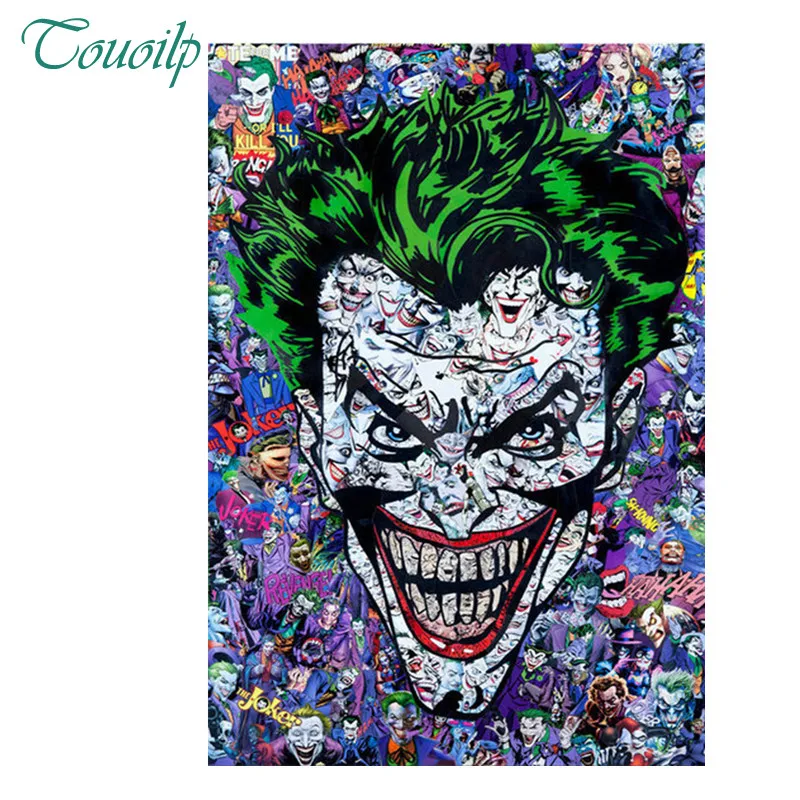 DIY Diamond mosaic Joker Batman,Halloween gifts,Diamond Paintings Cross