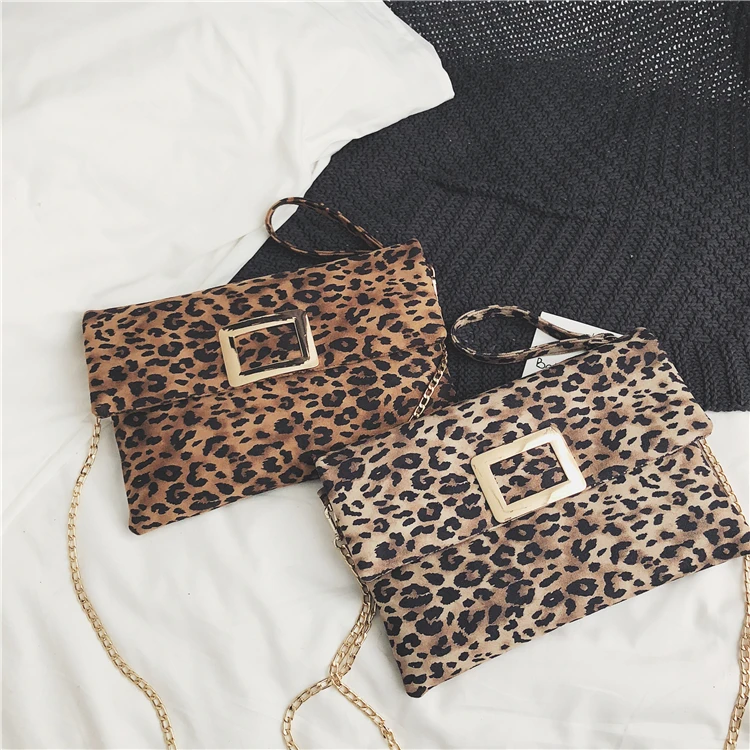 Burminsa клатч-конверт с леопардовым принтом для женщин, винтажные матовые вечерние женские сумки на цепочке, сумки-мессенджеры на плечо
