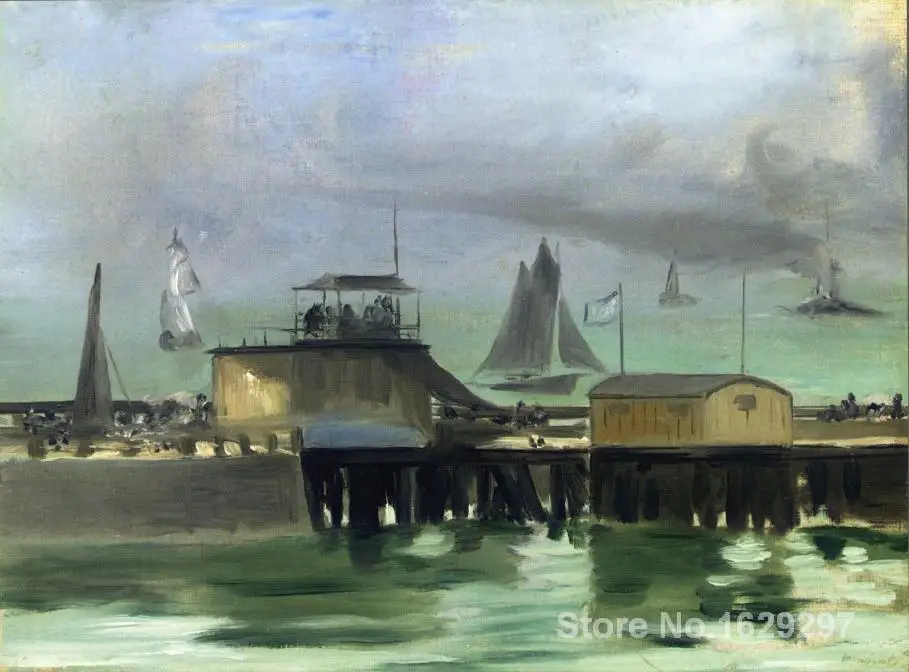 

The Jetty at Boulogne Paintings by Edouard Manet impressionist art High quality Hand painted