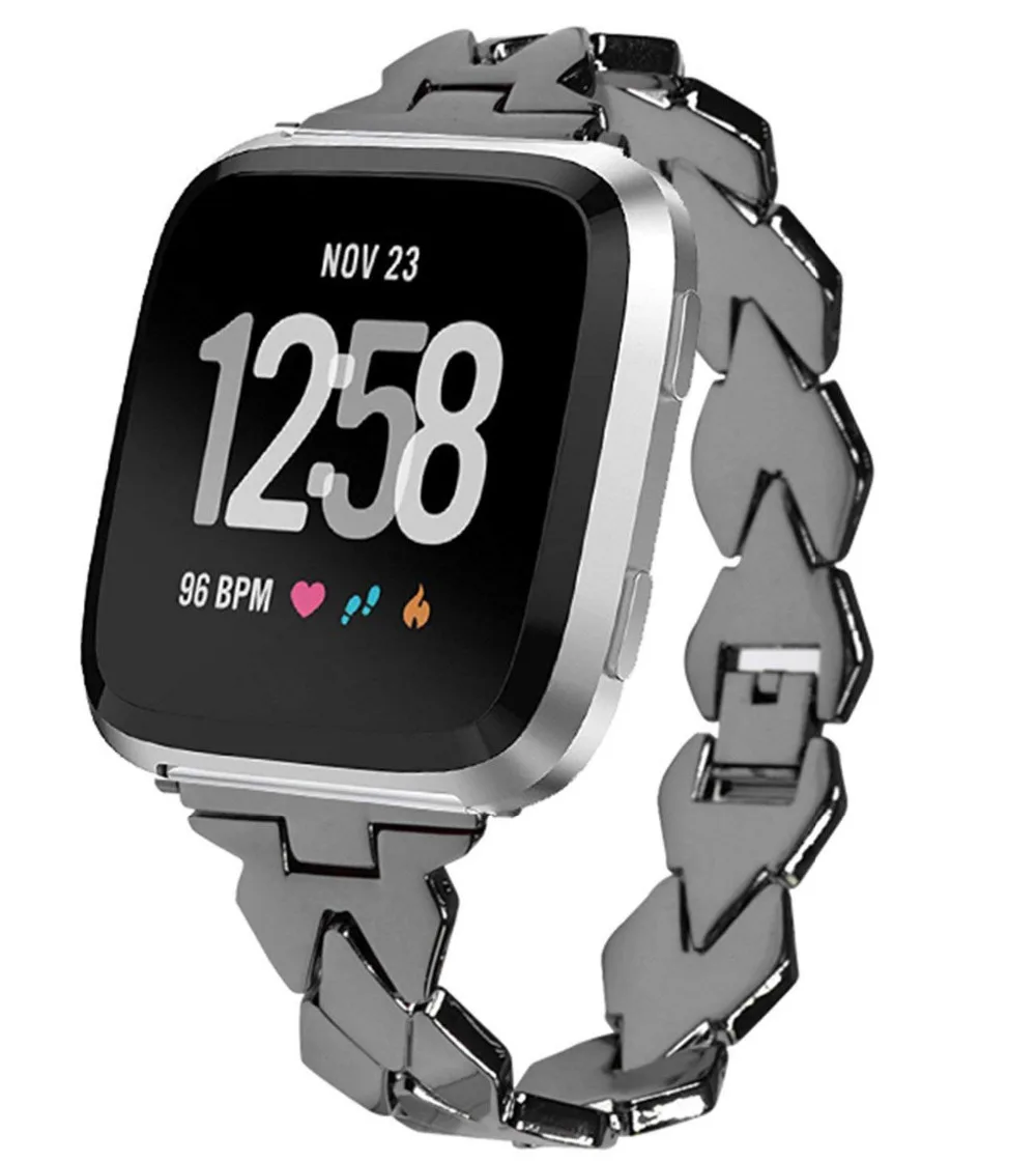 for Fitbit Versa Band Watch Stainless Steel (7)