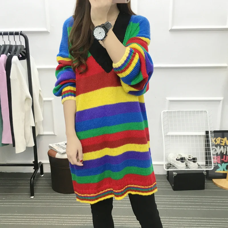 Maternity fall head set rainbow sweater collar heart shaped autumn