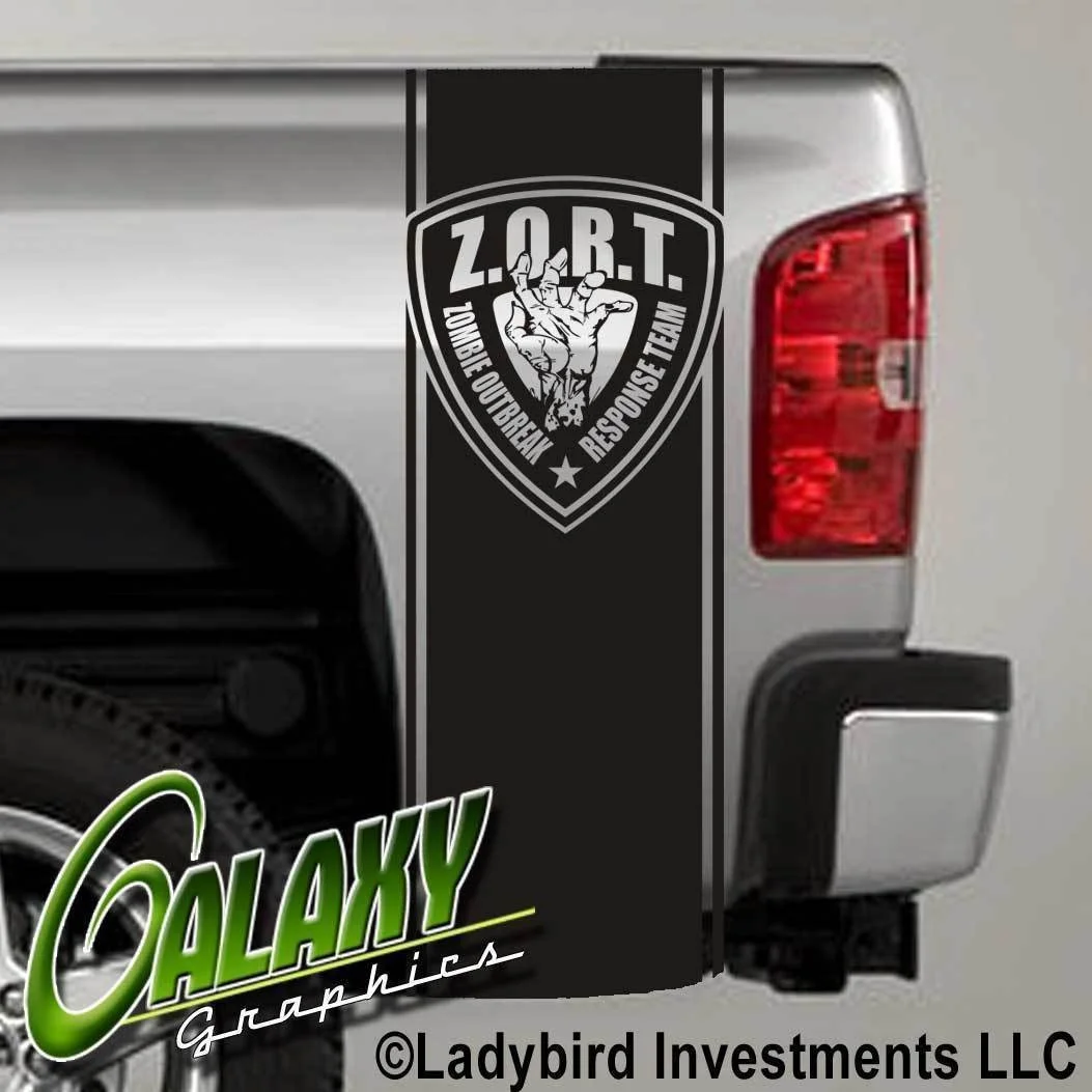 For Universal 1Set/2Pcs Zombie Outbreak Badge Truck Bed Decal x2 - Ram Chevy Ford Stickers | Автомобили и мотоциклы