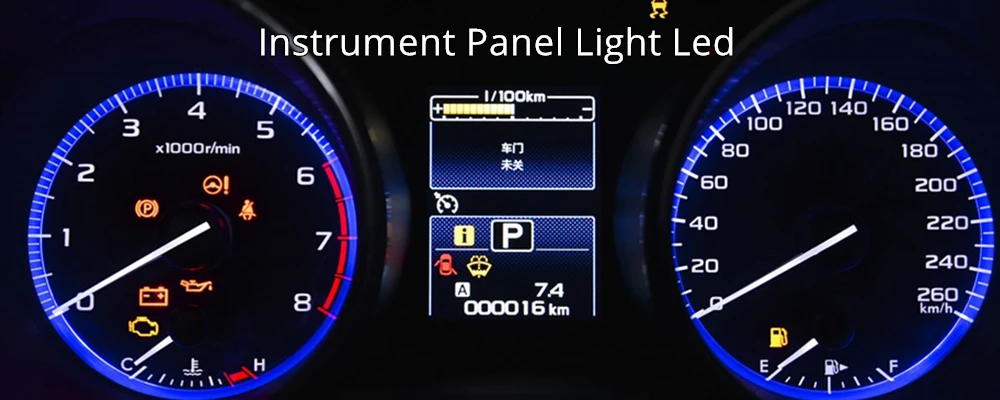 Lâmpada para Carro com Lâmpadas Wljh Canbus Tomada Torcida Instrumento Painel Conjunto Suporte Soquete Lâmpada 12v t5 10x Led 2 Lâmpada de sinal