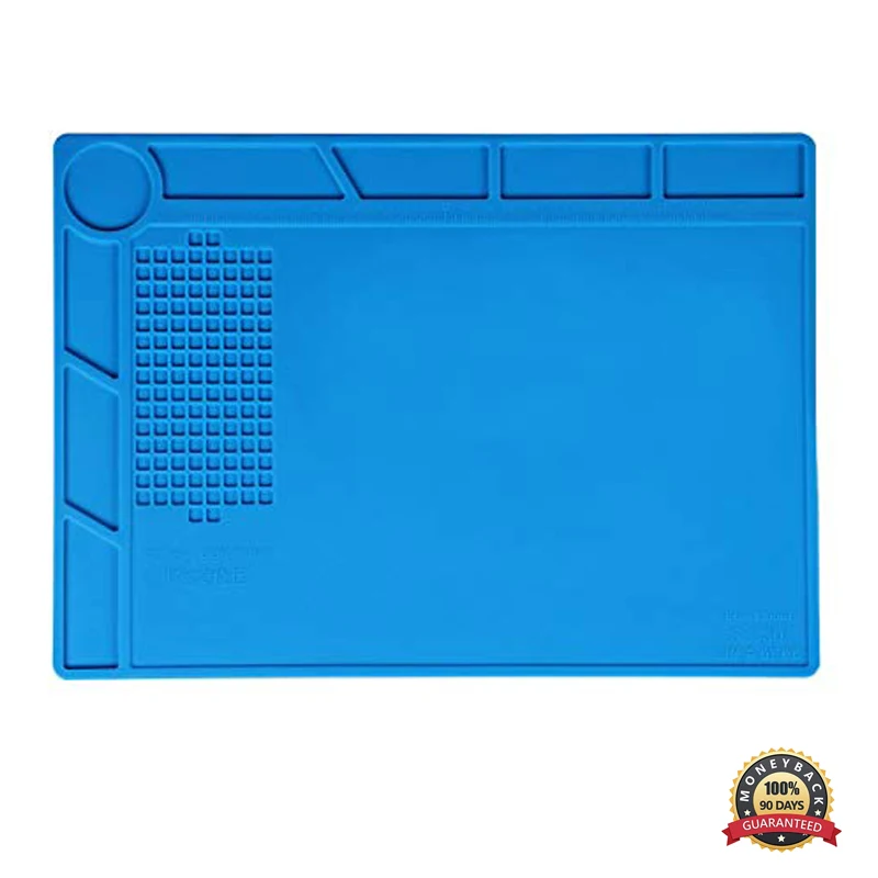 

Heat Insulation Silicone Repair Mat with Scale Ruler Screw Position for Soldering Iron Phone and Computer Repair Gift for Techie