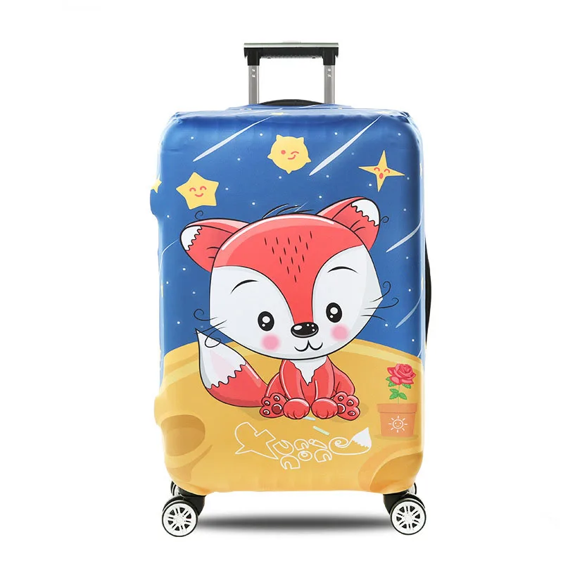 

OKOKC Fox Prints Thickest Luggage Cover Travel Suitcase Protective Cover for 18-30'' Case Elastic,Travel Accessories