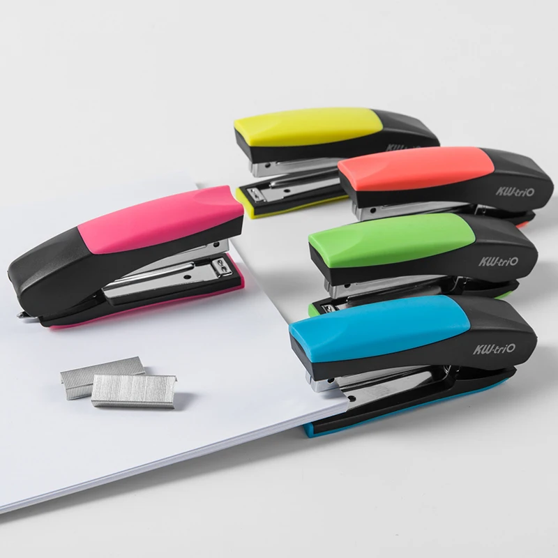 

Standing Stapler Use No.10 Staples Colorful Effortless School Paper Stapler Built-In Staple Remover Office Binding Supplies