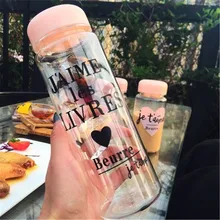 Garrafa de água de leite suco de limão, esportes de verão, 500ml/350ml, para ciclismo, acampamento, limão, prazo, espaço