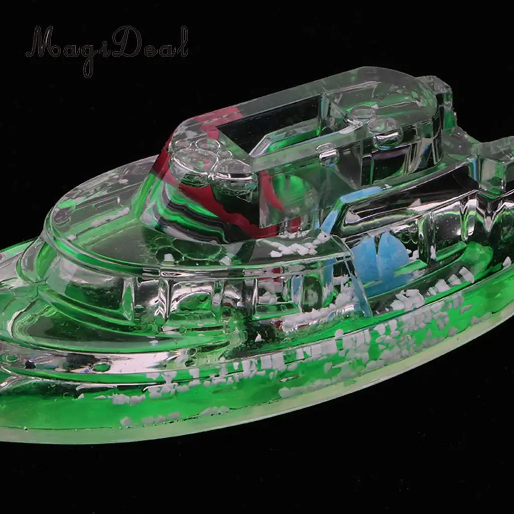 Sensory Toy For Relaxation, Boat Shaped Pen Holder Liquid Motion Bubbler Toy