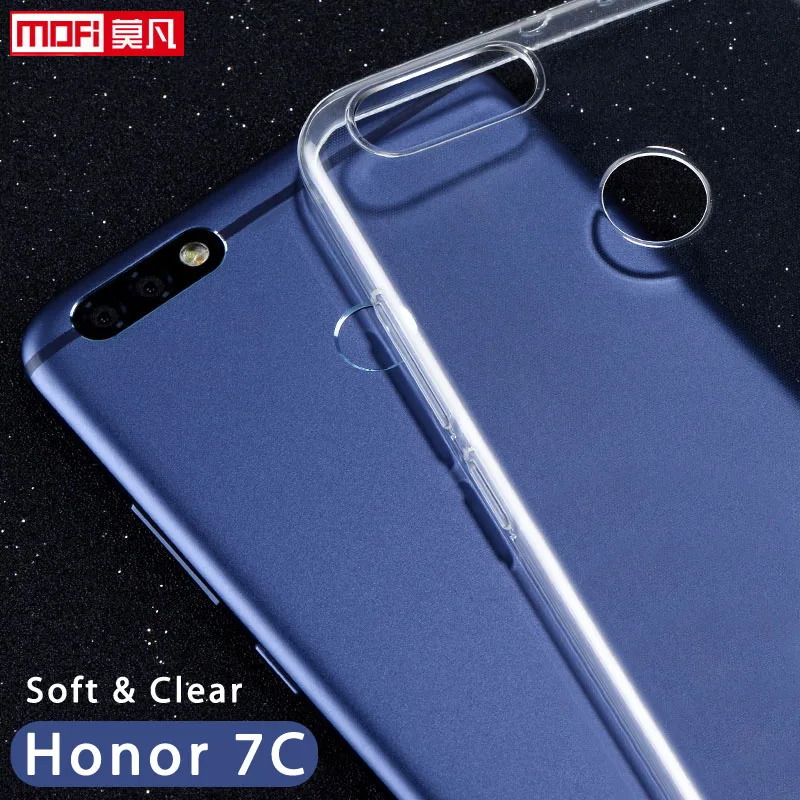 

Huawei Honor 7c Case Cover Silicon Ultra Thin Funda Mofi Transparent Back Clear Coque 3GB 4GB 5.99" Huawei Honor 7c Case Case