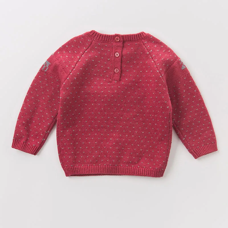 DB5518 dave bella/осенний шерстяной пуловер для маленьких девочек, топы, детская одежда, вязаный свитер для малышей