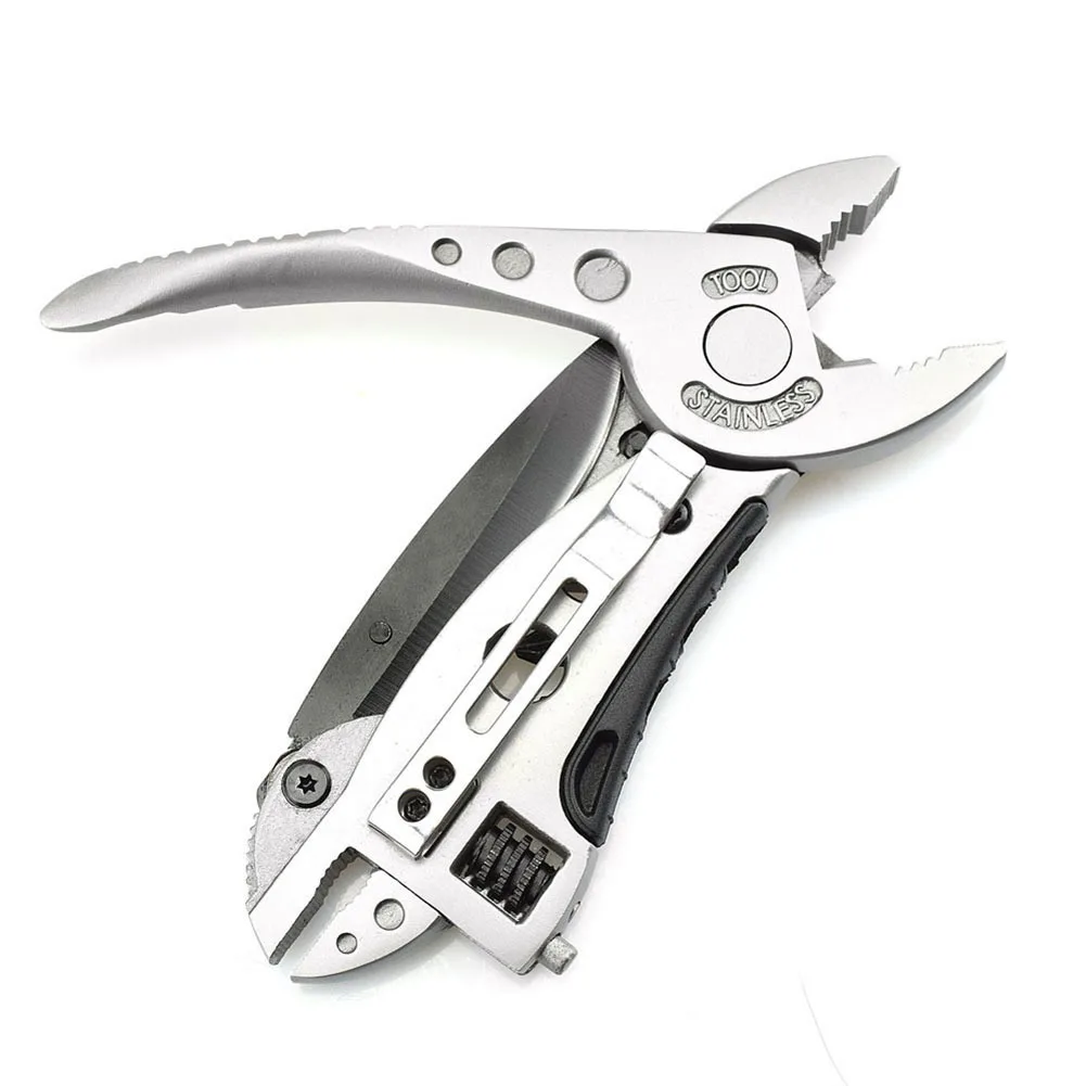 Mini Adjustable Wrench Multitool Pliers Pocket Knife Screwdriver Set