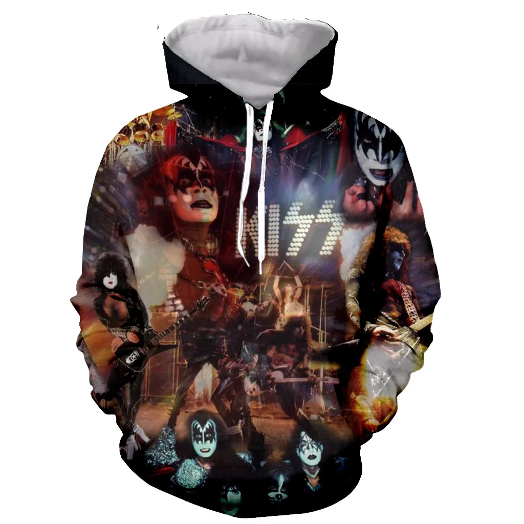 Новое поступление популярные kiss band 3D печать мужская и женская мода крутая