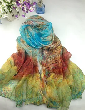 

silk scarf female summer autumn all-match scarf long design air conditioning cape silk scarves shawl