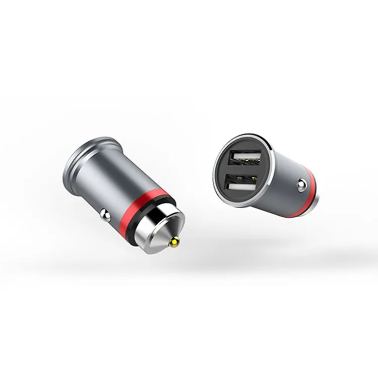 Автомобильное металлическое зарядное устройство с двумя usb-портами 5 В 4,0 а для быстрой зарядки iPhone X 8 XS MAX huawei Xiaomi QC3.0, автомобильное зарядное устройство с быстрой зарядкой USB