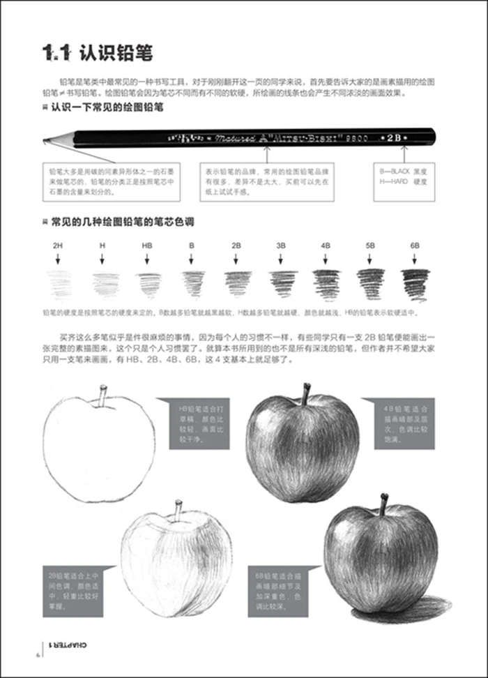 Карандашный набросок от входа до Proficient легко использовать эскиз на основе учебник учебные книги для взрослых