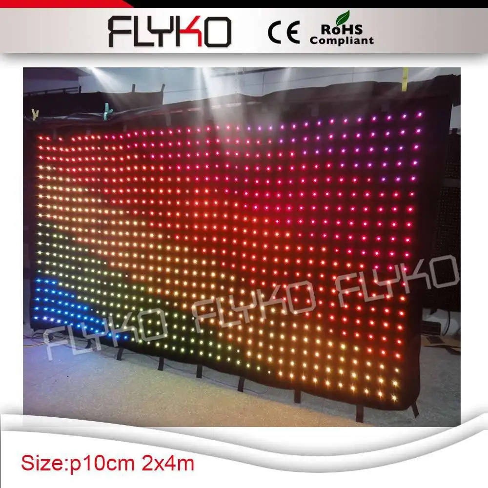 P100mm свет новые продукты 2016 rgb led wall занавес/светодиодный видеоэкран