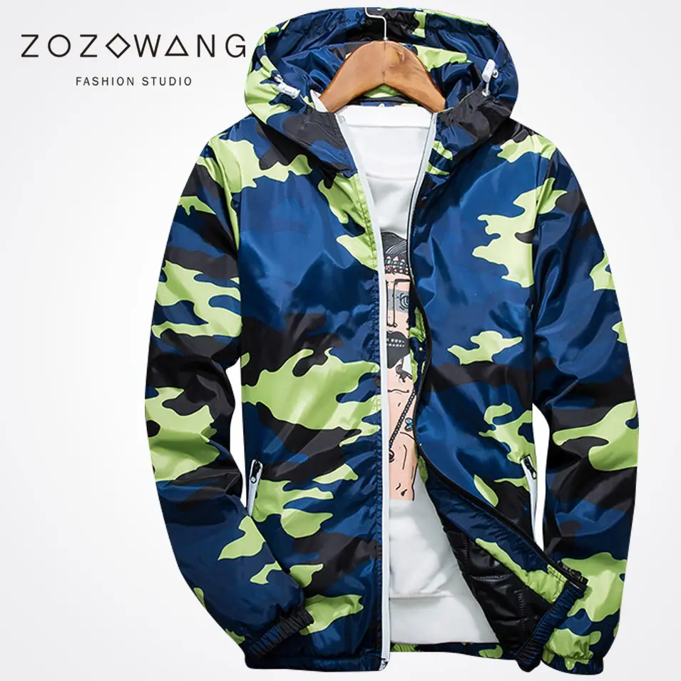 Zozowang new print camouflage Reflector hooded zipper short loose motorcycle winter jacket women thick keep warm winter coat me