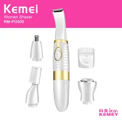 Kemei 6 In1 бикини триммер точности волос на лице бровей Триммер леди уха носа Формирование инструмент удаление волос женский станок для бритья