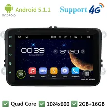 Quad Core 8″ 1024*600 Android 5.1.1 Car DVD Player Radio 4G DAB+ For VW PASSAT Golf Scirocco Sharan Amarok Multivan Jetta Caddy