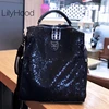 Mesh Netting Iridescent Paillette Backpack Women High Quality Sparkle Shiny Daily School Bag Female Female Bagpack Shoulder Bag ► Photo 1/6