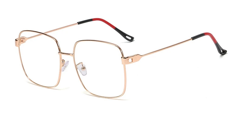 Квадратная большая оправа простые очки оправа для мужчин и женщин Оптические модные компьютерные очки 45829 - Цвет оправы: C3 rose gold