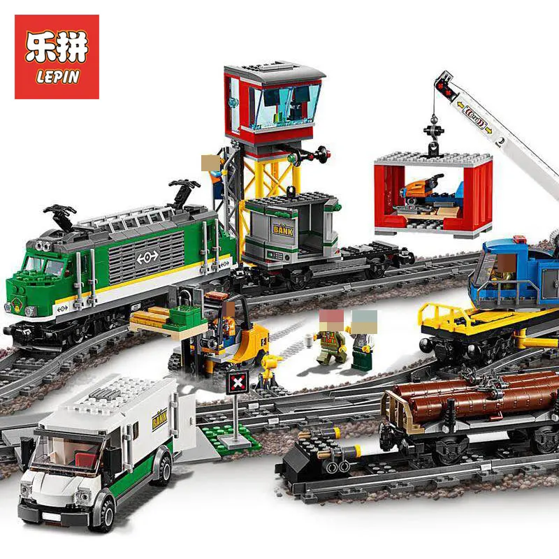 

Lepin 02118 1373Pcs City Figure Cargo Train Set Model Building Kits Blocks Bricks Toy For Children Gift Compatible LegoING 60198