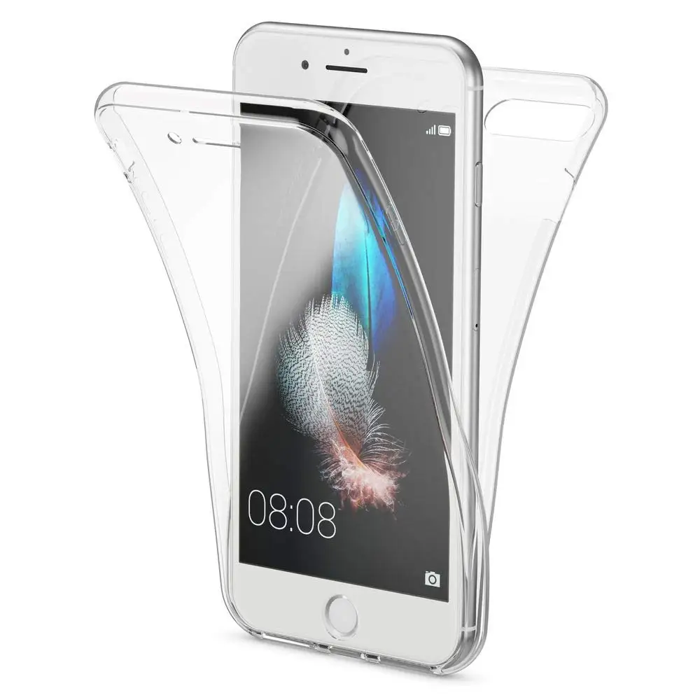 

for iphone 7 8 X XS MAX XR 10 6 6s Plus se 5 5s Gasbag Soft TPU Clear DropProof Protection Cover 360 Degree Full Body Case