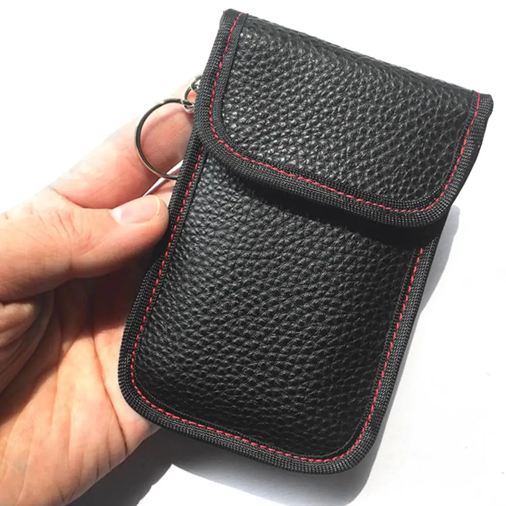 

Car Key Signal Blocker Case Faraday Bag Signal Blocking Shield Case Protector Pouch For Car Keys Blocking Wifi/GSM/LTE/NFC/RF