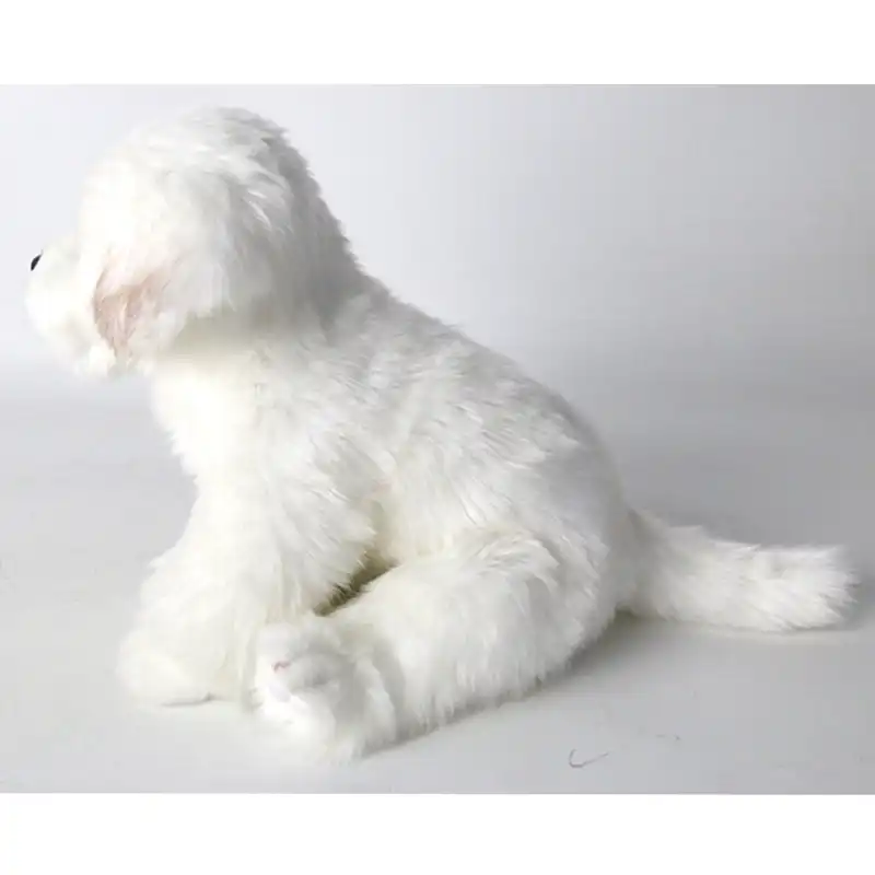 White Maltese Puppy Plush Toy Cute Stuffed Dog Simulation Pet Kawaii