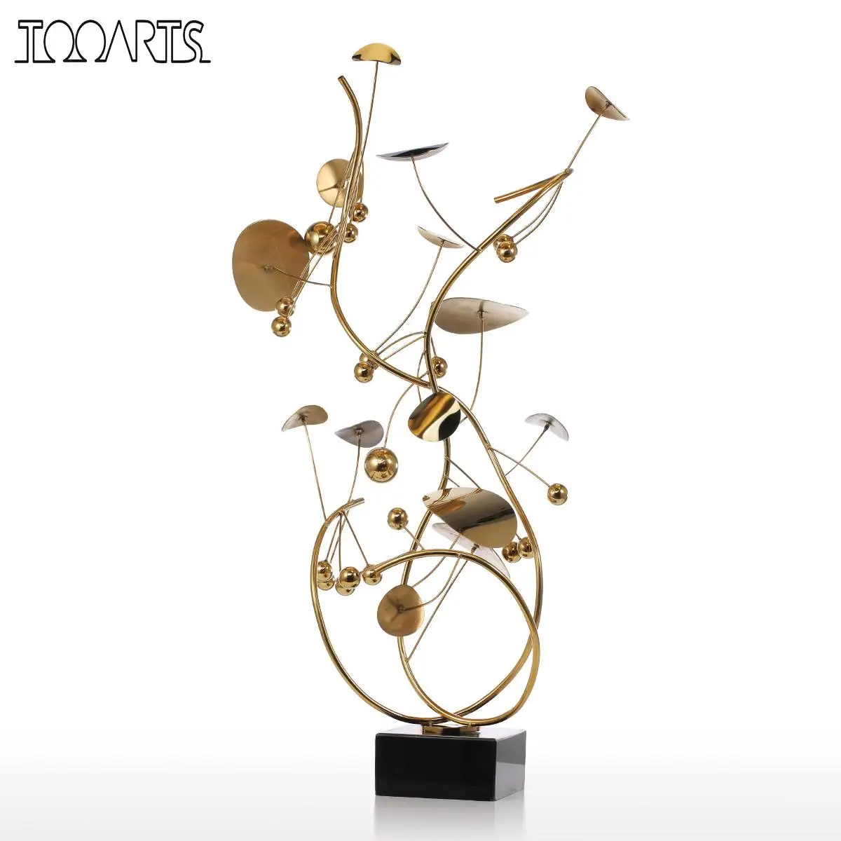 

Tooarts Fruit Sculpture Modern Style Home Decor Figurine Stainless Steel Statue Abstract for Office Home Decoration Accessories