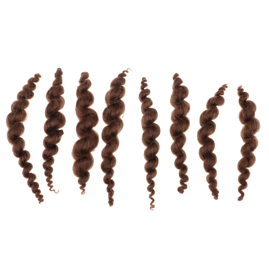 Brown Pure Mohair Long Curly Hair Wig for Reborn Doll Looks Like Real Fine Baby Hair