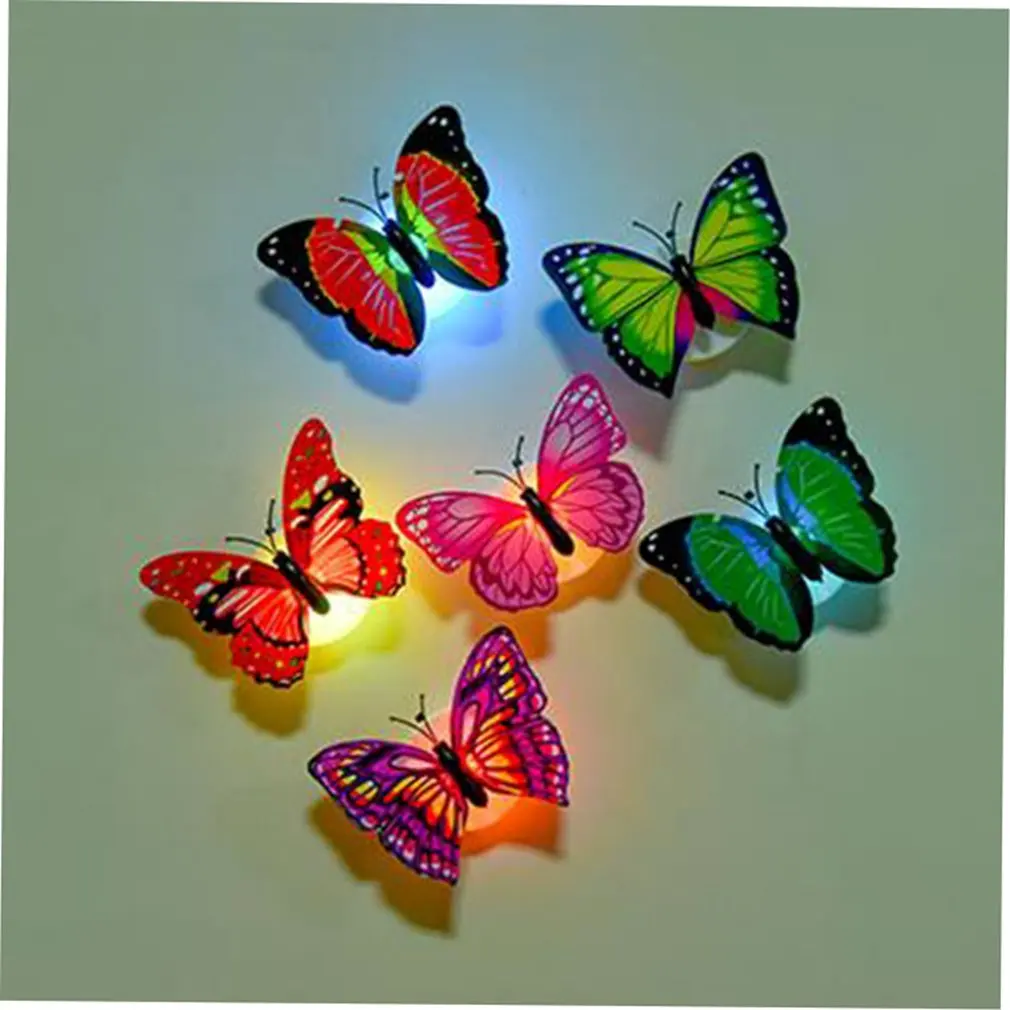 Colorful butterfly night light led decorative wall light random family familiar article of everyday use