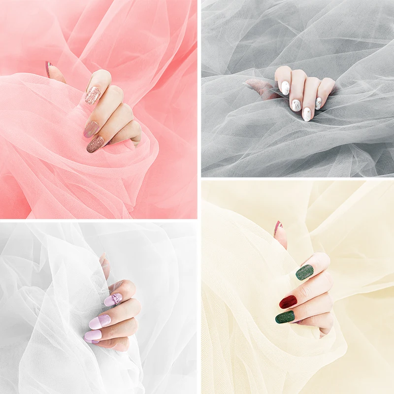 

Sparkling Gauze INS Photography Backdrop Shooting Background Cloth for Beauty Fingernail Earrings Bracelet Cosmetic Photography