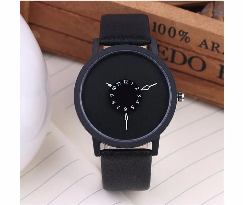 Модные креативные часы женские мужские кварцевые часы BGG бренд Уникальный циферблат дизайн минималистичные влюбленные часы кожаные