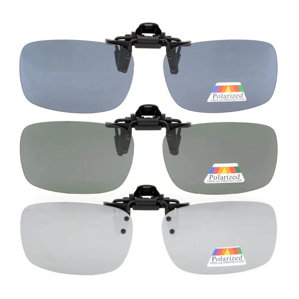 JQ2 Eyekepper Flip up Clip on Sunglasses Polarized 59x39 MM 3 Pack