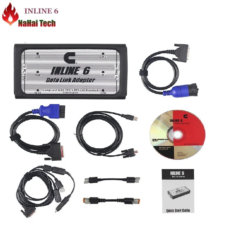 

Free shipping Full 8 cable for INLINE 6 Data Link Adapter Insite Heavy Duty Diagnostic Tool Scanner interface inline6