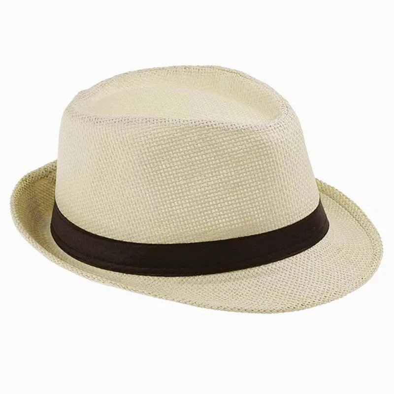 1X Для женщин Для мужчин соломенная шляпа пляж фетровых Кепки джаз шляпа с короткими полями пляж шапка Hat ретро твердой оттенка трава козырек