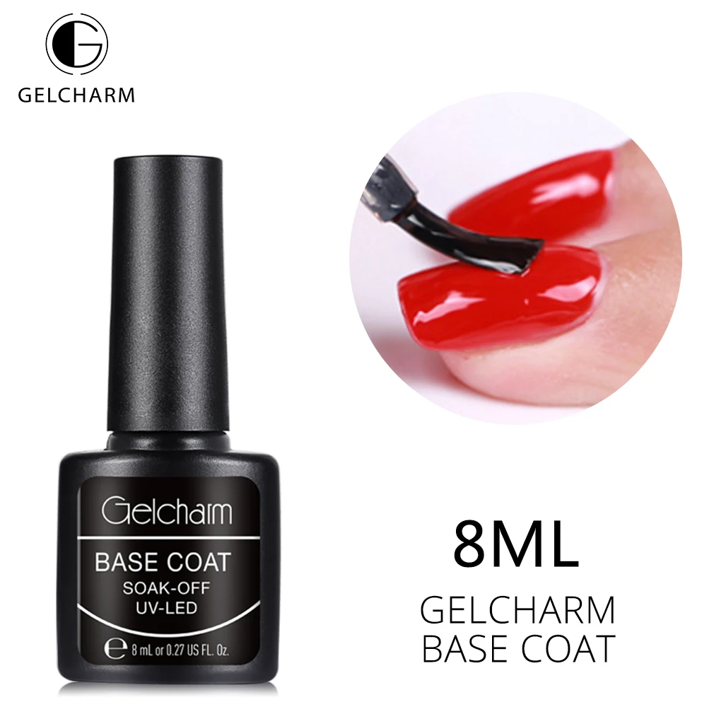 

8ML Base and Top Coat Gel Nail Polish Transparent Soak Off UV LED Gel Polish Enamel Gel Lacquer Nail Art Manicure Hybrid Varnish