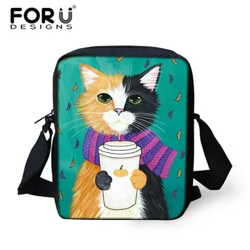 

FORUDESIGNS Cute Cat Mini Crossbody Bags for Women,Kawaii Small Woman Messenger Bags,Ladies Girls Kids Shoulder Cross Body Bags