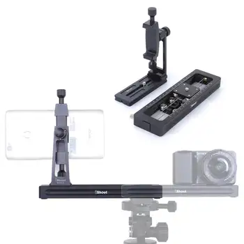 

Macro Focusing Rail Slider and Universal Phone Mount Bracket with Quick Release Plate for Camera MILC, Tripod Ballhead and Phone