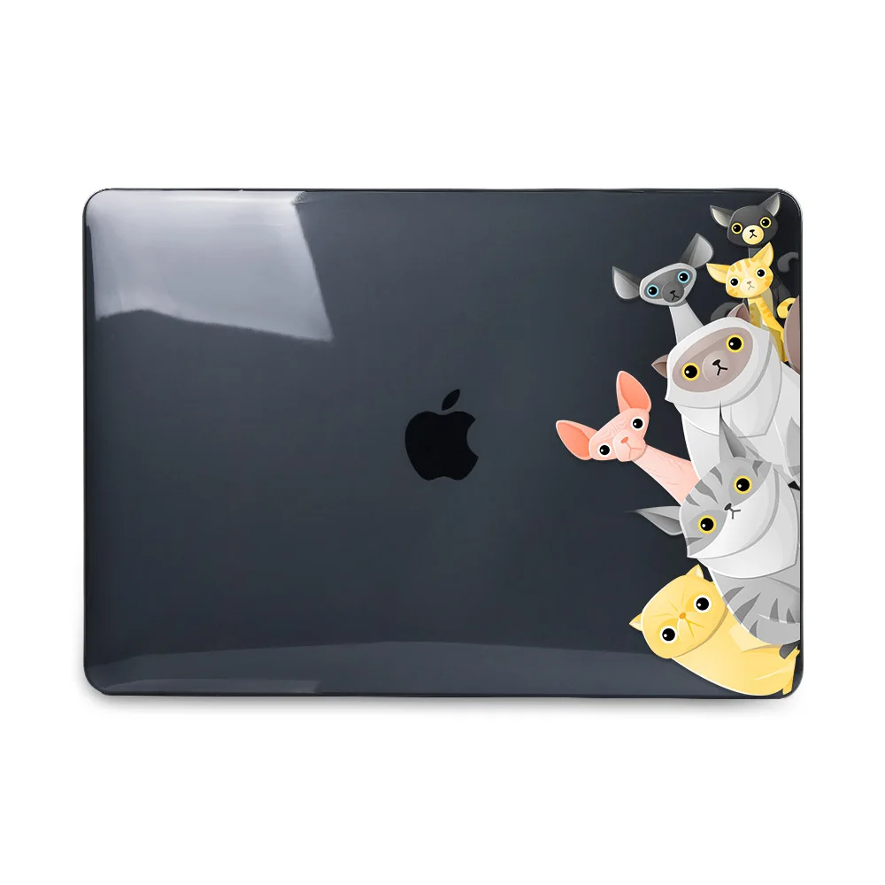 Redlai чехол для ноутбука MacBook Air 13 A1466 A1932 Pro 13 15 Сенсорная панель A2141 A2159 16 дюймов ноутбука чехол с изображением милых животных Жесткий Чехол Крышка - Цвет: A251 Black
