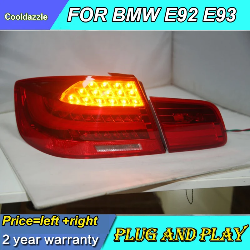 Светодиодный задний фонарь для BMW E92 красный белый 2007 2008 2009 год красного цвета с