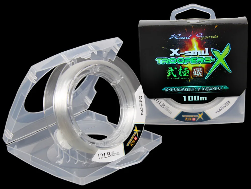 100m Trulinoya Transparent Carbon Fish Line Fluorocarbon Fishing Wire