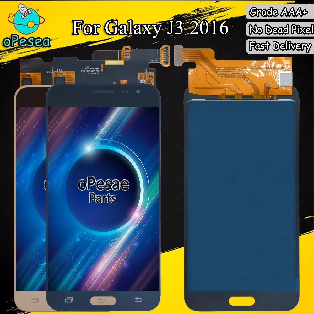 

oPesea AMOLED For SAMSUNG GALAXY J3 2016 J320 J320A J320F J320P J320M J320Y LCD Display Panel Touch Screen Digitizer Assembly