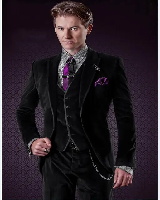 Latest Coat Pant Designs Italian Black 