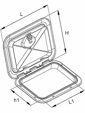 SEAFLO пластиковый МОРСКОЙ лодочный люк доступа люки крышка 14,7" X 10,6" белый 270 мм x 375 мм