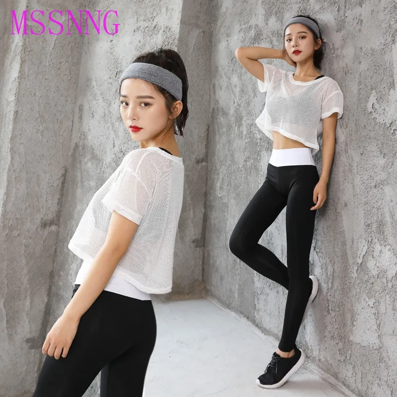 MSSNNG 3 Pieces Summer High Quality Yoga Seets Breathe Freely Women Loose Sports Clothing Ropa Deportiva Mujer Gym Fitness Suit |