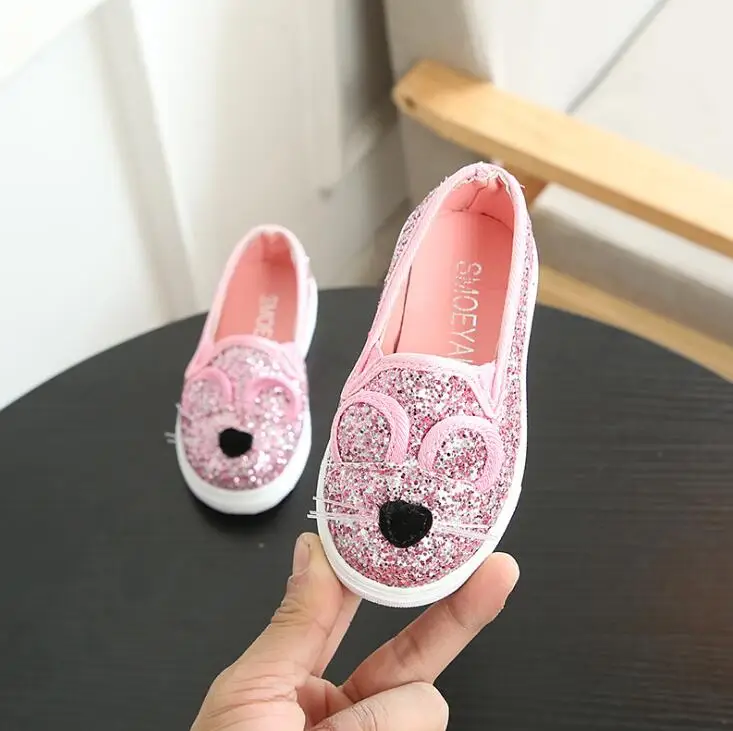 

New Girls Single Shoes Children Boys Cartoon Cat Casual Shoes Kid'S Baby Shoes Spring Autumn Student Leisure Shoes Sneaker