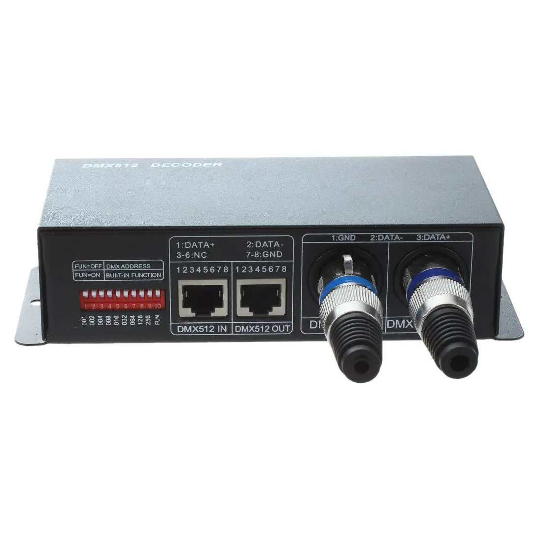 Ceny DMX 512 4CH x 8A dekoder LED kontroler 4 kanałowy sterownik LED RGBW taśmy DC 12 V 24 V