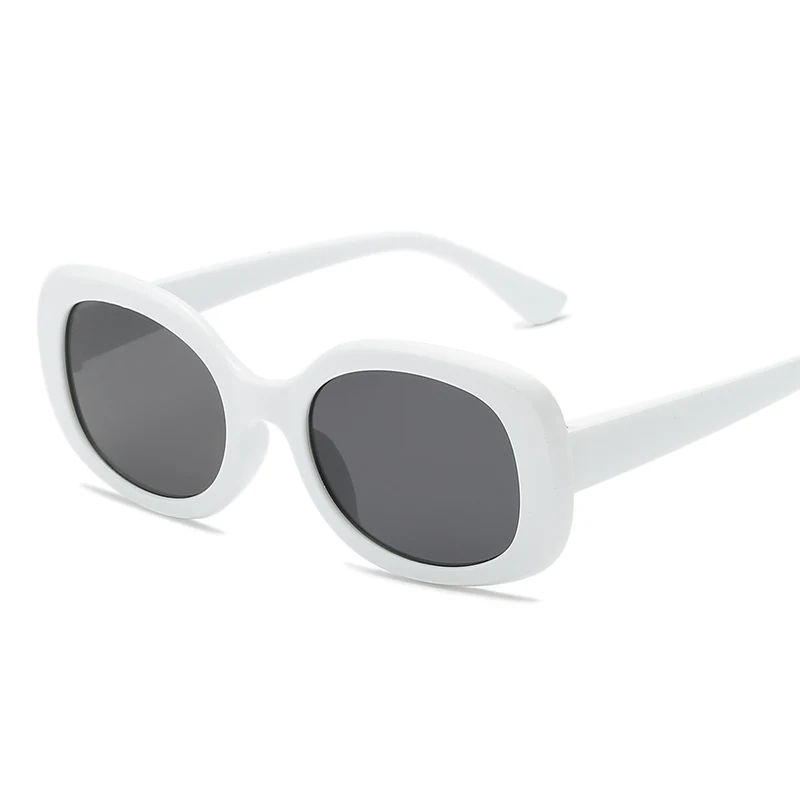YOOSKE прямоугольные роскошные солнцезащитные очки для женщин, фирменный дизайн, PC оправа, солнцезащитные очки для мужчин, классические женские оттенки, мужские модные очки - Цвет линз: White Gray